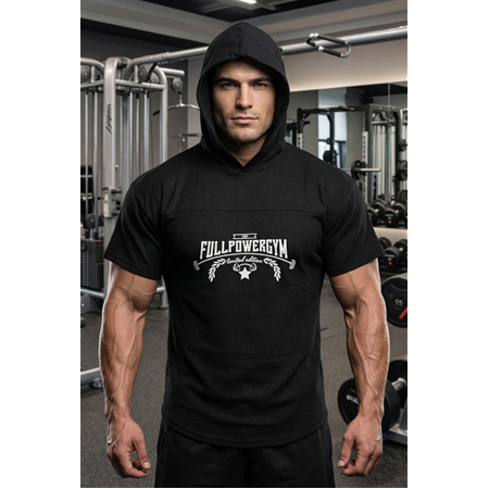 FULLPOWERGYM SİYAH KAPŞON RAGTOP